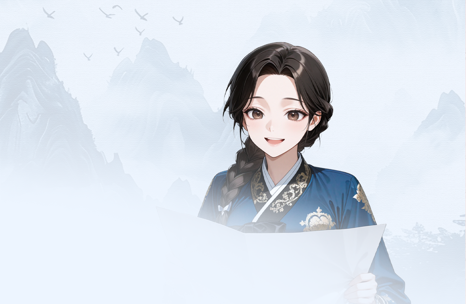 청월아씨 정통사주 배너 배경