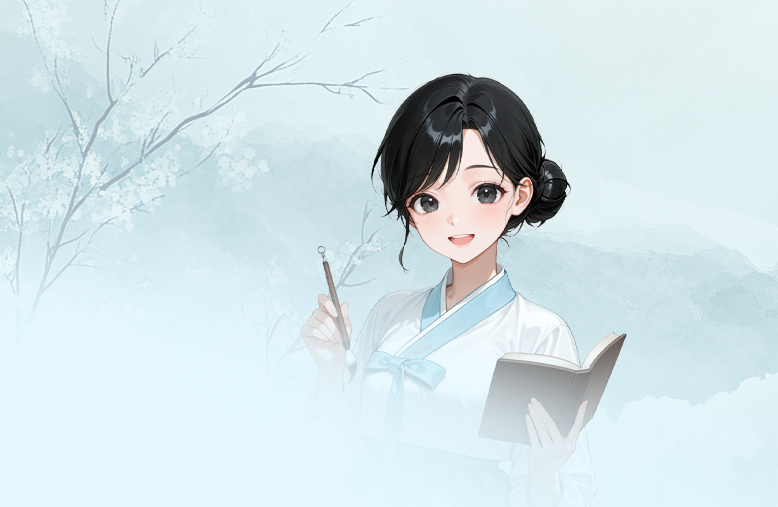 월하소녀 신년운세 배너 배경