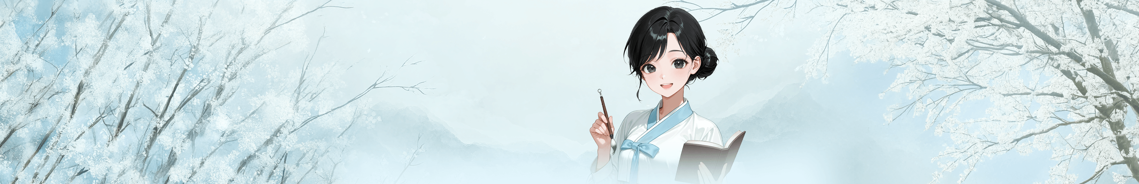 월하소녀 신년운세 배너 배경